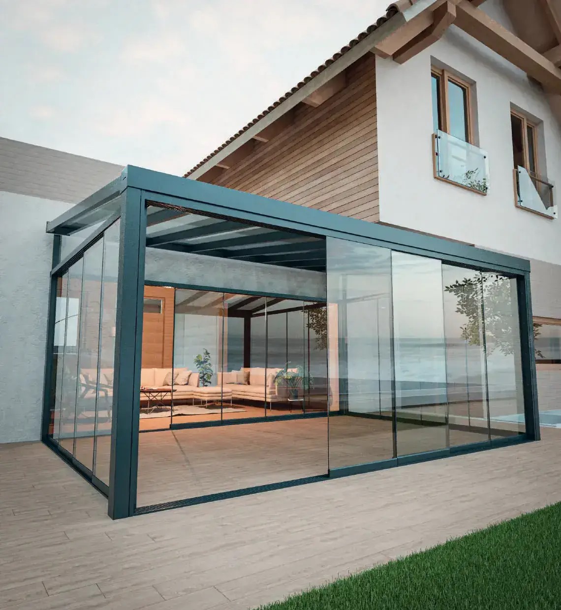 GSW10 ClearLine - Glasschiebewand mit 10mm Sicherheitsglas GSW10 ClearLine - Glasschiebewand mit 10mm Sicherheitsglas