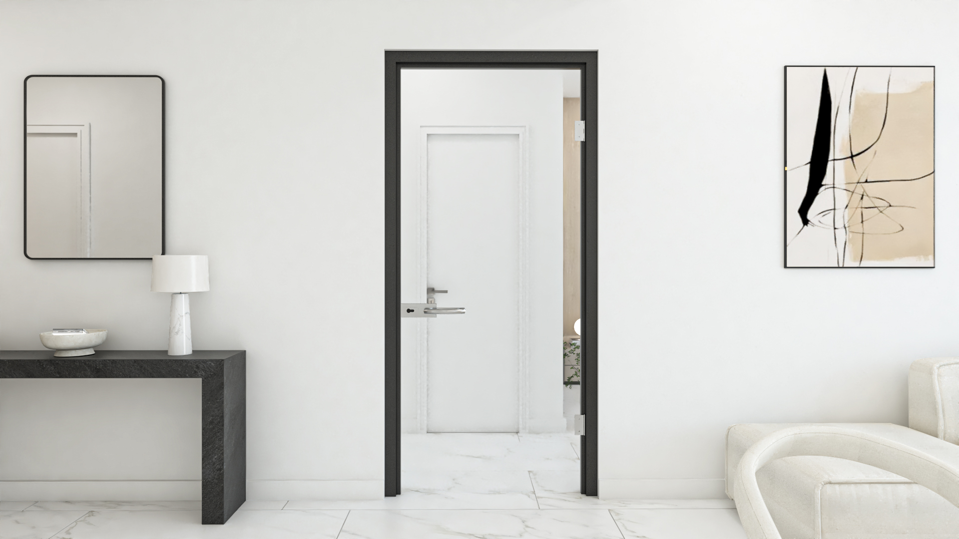 BK08 - Aluminium-Blockzarge mit Glastür