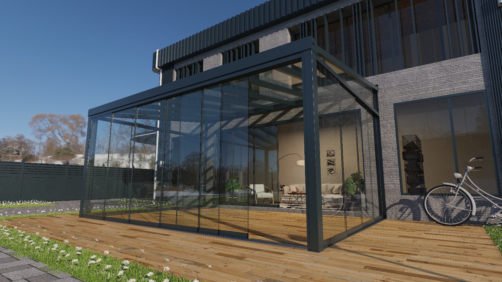 GSW10 ClearLine - Glasschiebewand mit 10mm Sicherheitsglas GSW10 ClearLine - Glasschiebewand mit 10mm Sicherheitsglas