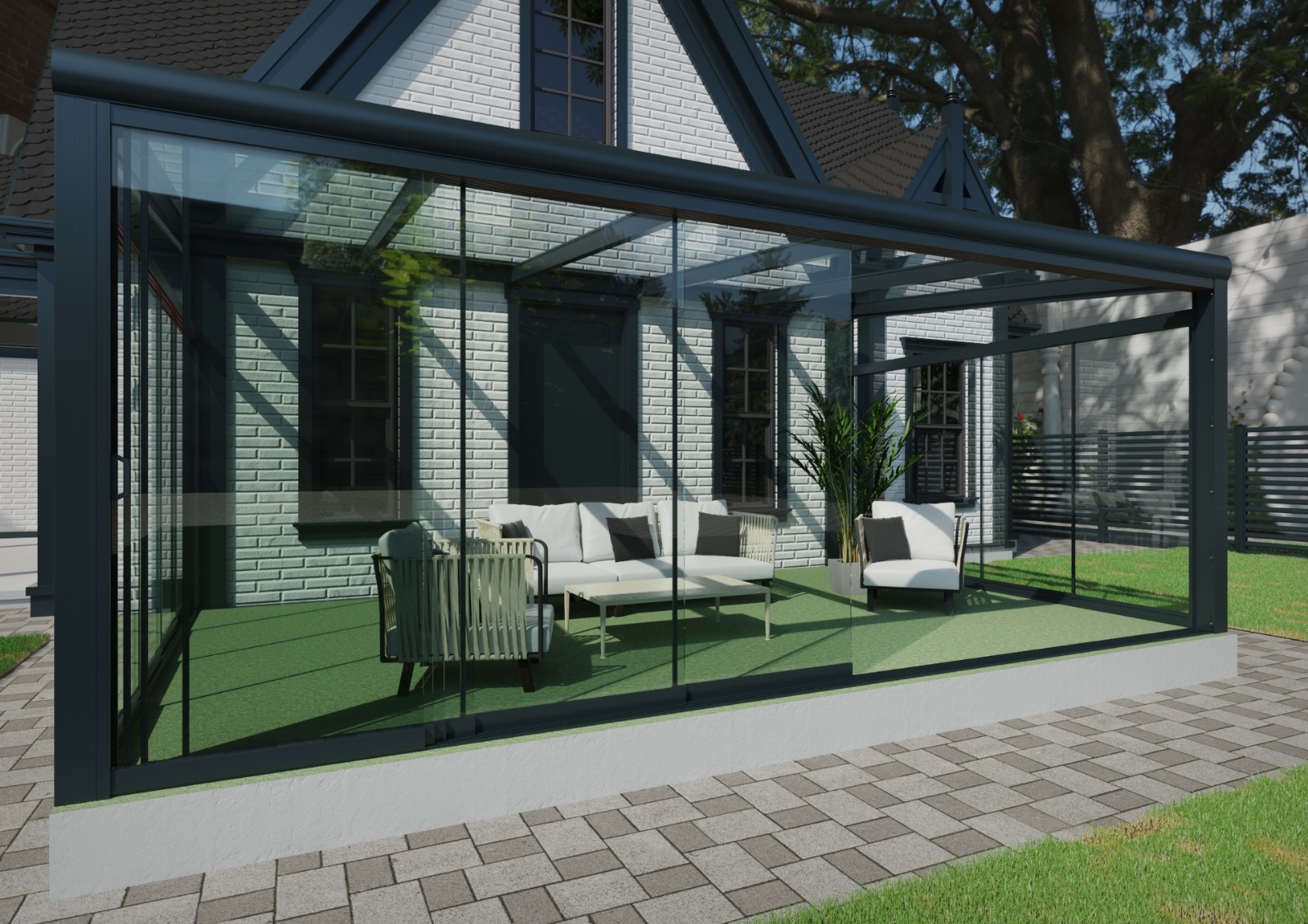 GSW10 ClearLine - Glasschiebewand mit 10mm Sicherheitsglas GSW10 ClearLine - Glasschiebewand mit 10mm Sicherheitsglas