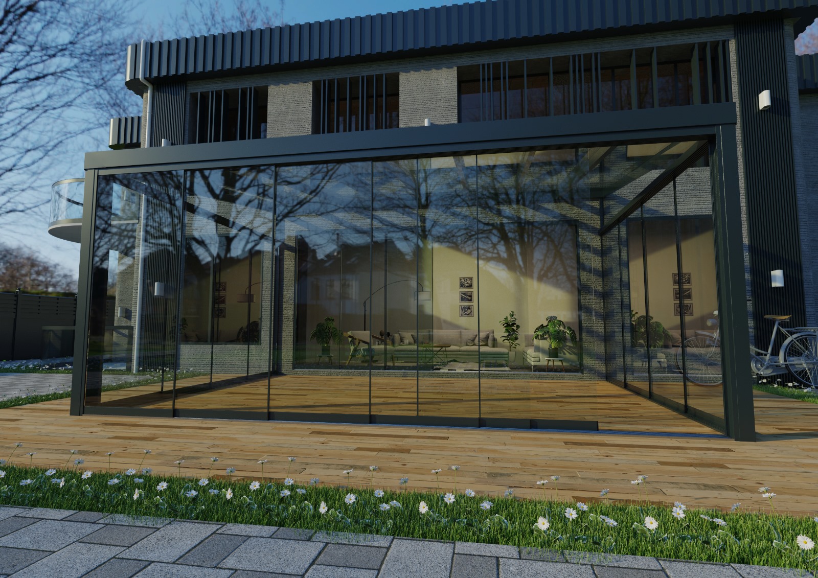 GSW10 ClearLine - Glasschiebewand mit 10mm Sicherheitsglas GSW10 ClearLine - Glasschiebewand mit 10mm Sicherheitsglas