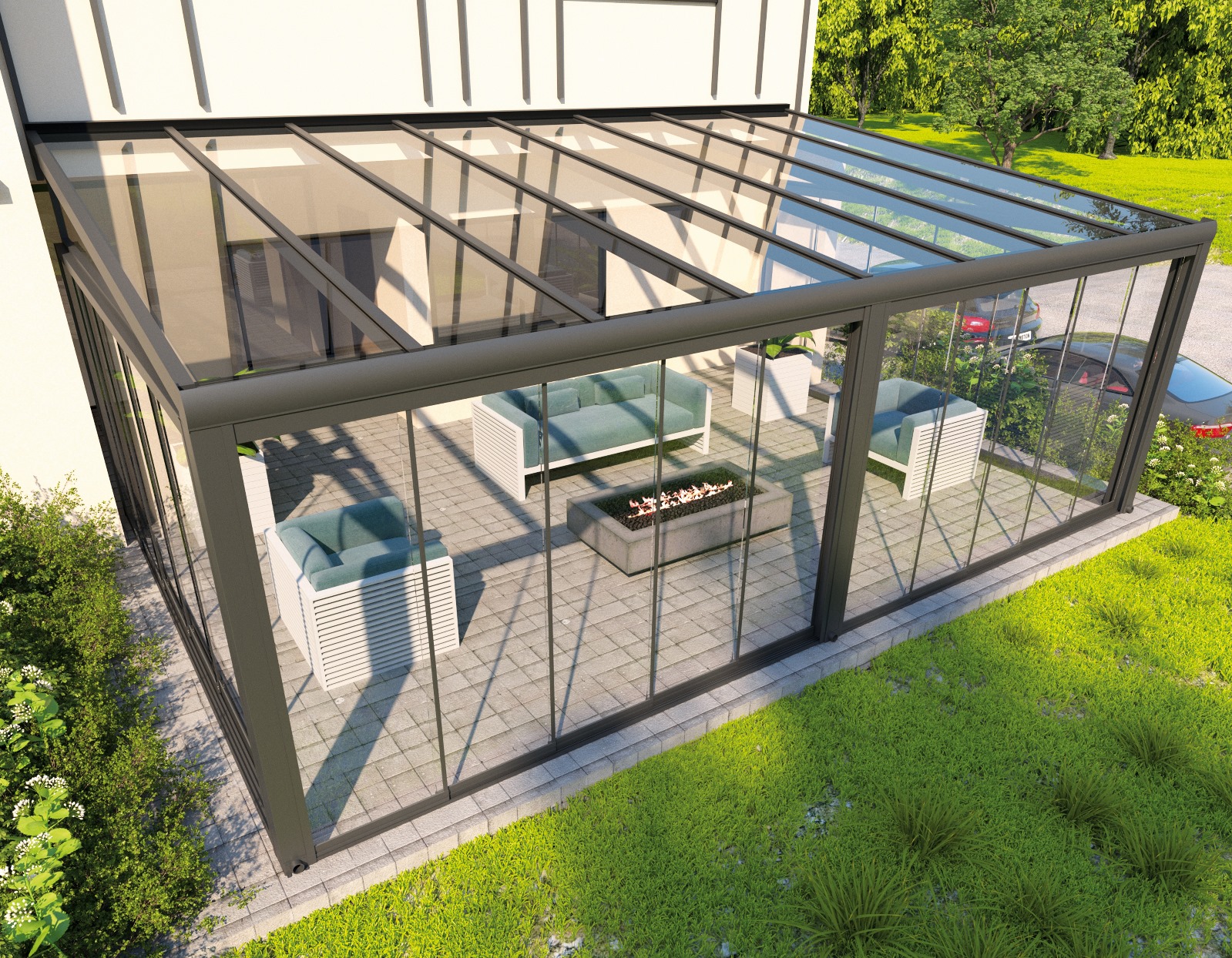 GSW10 ClearLine - Glasschiebewand mit 10mm Sicherheitsglas GSW10 ClearLine - Glasschiebewand mit 10mm Sicherheitsglas
