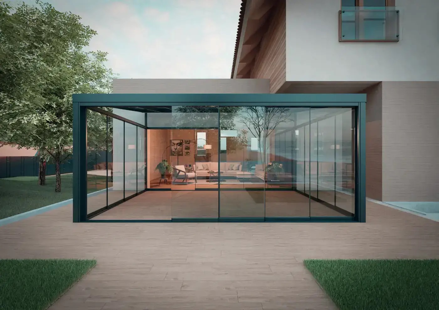 GSW10 ClearLine - Glasschiebewand mit 10mm Sicherheitsglas GSW10 ClearLine - Glasschiebewand mit 10mm Sicherheitsglas