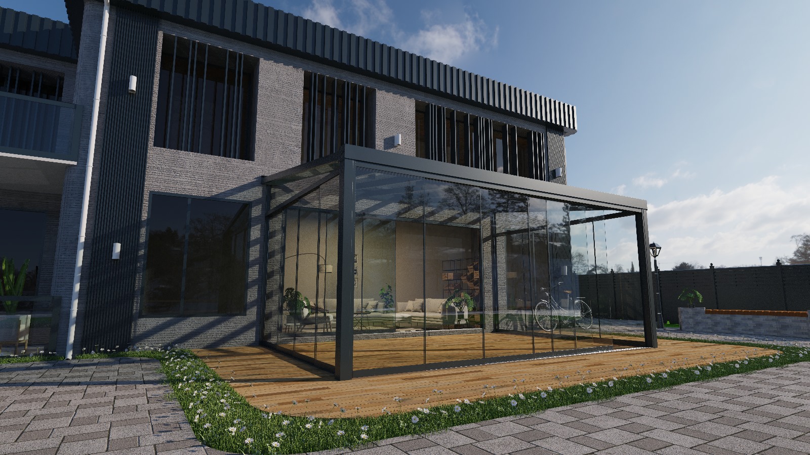 GSW10 ClearLine - Glasschiebewand mit 10mm Sicherheitsglas GSW10 ClearLine - Glasschiebewand mit 10mm Sicherheitsglas